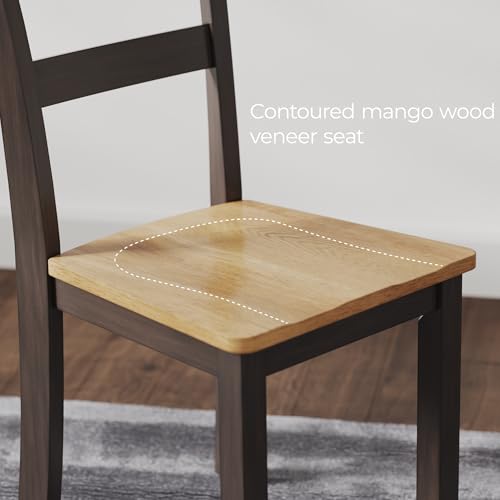 Signature Design by Ashley Gesthaven Solid Wood Frame Dining Chair, Set of 2, Natural/Brown - color: Light Brown & Dark Brown
