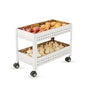 2-Tier Rolling Utility Cart with Wheel, Stainless Steel Storage Trolley Organizer for Kitchen, Office, Portable Multi Purpose Storage Rack Shelf, Movable Organizer Cart, Silver - size: 2 - Tier
