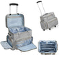 LIWSHWZ Rolling Teacher Tote Bag,Wheeled Teacher Bag with Detachable Dolly & File Teacher Tote - color: Grey