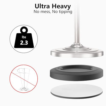 Nickel Bath Hand Towel Holder Stand,Stainless Steel 16 Inch Free Standing Towel Rack,Heavy Weight Towel Bar for Bathroom Vanity Countertop &Kitchen - color: Nickel