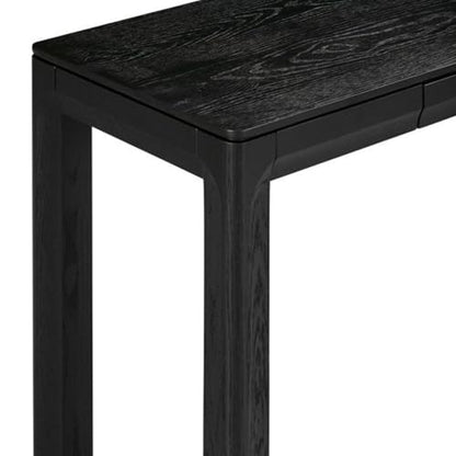 NTC Flow 47-Inch Console Table, Modern Solid Wood Entryway Table with Hidden Drawer, Waterproof & Heat Resistant, Narrow Table for Hallway, Living Room & Foyer, Burnt Black - color: Burnt Black, size: 47 Inch, style: Console
