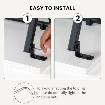 Acovy Foldable TV Trays, Small Folding Table, TV Trays Set of 2, TV Dinner Tray, Side Table for Bed, Couch, Portable Easy to Move, White - color: White-2pcs