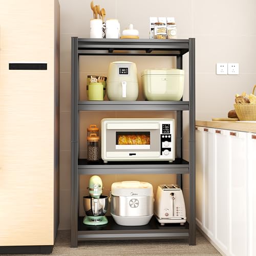 4 Tier Kitchen Storage Shelf, Kitchen Organizers Space Saving All Steel Freestanding Rack, Heavy Duty Metal Shelving Unit, Adjustable Open Shelf for Pantry Organizers and Storage. 54"H×23.6"W×13.8"D - size: 4 Tier 54"H×23.6"W×13.8"D