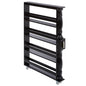 Slim Rolling Can and Spice Racks - Black - color: Black