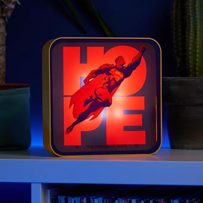 Numskull Official Superman 2025 Acrylic Logo Desk Lamp Wall Light for Bedroom, Office, Home, Study, Work - for Fans of Collectible DC Comics Merchandise - color: Superman