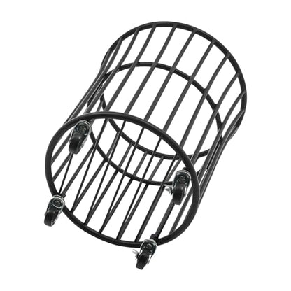 Wire Metal Rolling Laundry Basket On Wheel,Wire Laundry Basket Storage Cart | for Bathroom Bedroom Dirty Clothes Storage, 11.8in Base Diameter, 14.2(D)×15.7in(H) - size: D