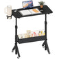 ErGear Mobile Standing Desk with Wheels, Adjustable Height 28.3″ to 46.1″, Rolling Laptop Cart with Cup Holder, Storage Basket, Computer & Pen Slot, Home Office Stand Up Desk, Black (31.5″ x 15.75″) - color: Black