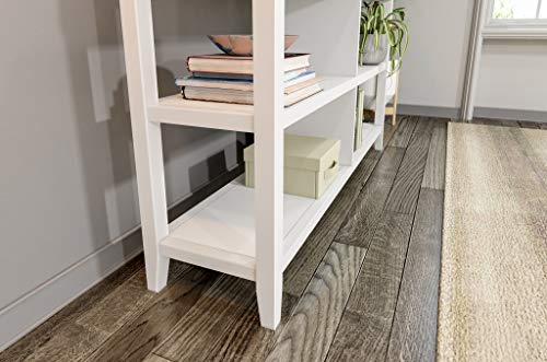 GOWE Edenton Wood Low Bookshelf with 2 Shelves; White