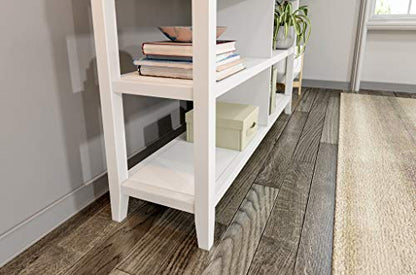 GOWE Edenton Wood Low Bookshelf with 2 Shelves; White