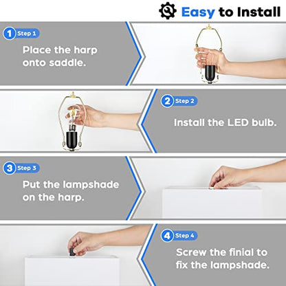 Set of 2 Modern Touch Control Table Lamps with 2 USB Ports, 22’’ Large Bedside Nightstand Lamps 3-Way Dimmable Desk Lamp With White Fabric Shade For Bedrooms Living Room Reading, 2 LED Bulbs Included | 3 Way Dimmable, White Fabric Shade, E26 Base, Desk La