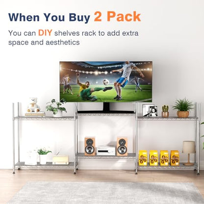 Adjustable 3-Tier Metal Wire Shelves on Wheels,35.4x17.7 x36.5(WxDxH) | Heavy Duty Standing Storage Rack with Lockable Wheels, Wire Shelving Unit for Garage, Kitchen, Office, Pantry,Laundry - color: 3-tier Chrome-35.4"x17.7" X36.5"(wxdxh)