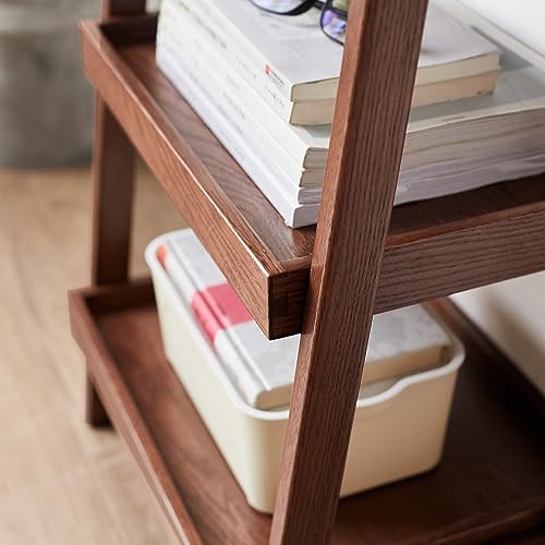 GDFStudio 3-Tier Wood Shoe Rack & Storage Bench,Versatile Organizer with Oak Frame & Timeless Design, Easy Assembly for Entryway,Living Room,Bedroom, Bathroom,Kitchen,Hallway,Walnut - color: Walnut