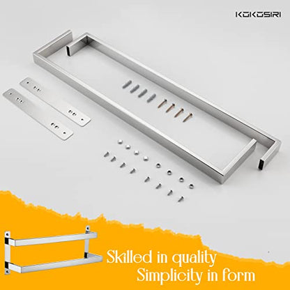 KOKOSIRI Towel Bars Bath Towel Holders 20-Inch Chrome Bathroom 2-Tiers Ladder Towel Rails Wall Mounted Towels Shelves Rack Polished Stainless Steel, B5008CH-L20 - color: Polished Chrome, size: 20-Inch
