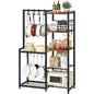 CHOEZON 5-Tier Pot Rack, Cookware Stand with Hooks, Pans Pots Organizer for Kitchen, Living Room, and Bedroom, Black TPR17BF