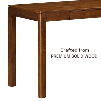 NTC Flow Modern Wooden Rectangle Desk Table with Hidden Drawer – Waterproof & Heat Resistant, Dark Walnut - color: Dark Walnut, size: 47 Inch, style: Desk