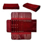 Velvet Travel Jewelry Case Roll Bag Organizer for Necklace Bracelet Earrings Ring (Black) (Burgundy) - color: Burgundy