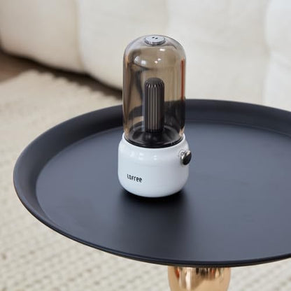 Modern Round Side Table with Gold Pedestal Base, Black Metal Top, Accent End Table for Living Room (Black) - color: Black