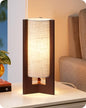 EDISHINE Wood Table Lamp, 13.5" Small Bedside Lamp, Beige Linen Shade, Rosewood Cylinder Nightstand Lamp for Bedroom Living Room, On-Off Line Switch, E26 Base (Bulb Not Included) - color: Dark Walnut Color