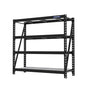 WORKPRO Heavy Duty Metal Garage Shelving, 68" W x 24" D x 65" H, 7200 LBS Load - color: Black, size: 68”W x 24”D x 65”H