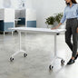 Folding Conference Table with Wheels, Modular Mobile Seminar Table, Flip Top Training Room Desk, Space-Saving & Stackable Office Furniture