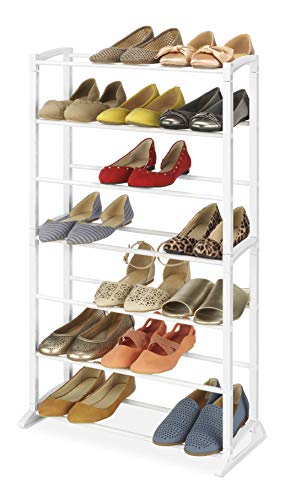 Whitmor Shoe Rack - 21-Pair - White - color: 7 Tier,white