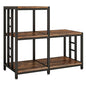 METYERRY 5-Tier Mini Fridge Stand, Bakers Rack with Storage,Multi-Purpose Microwave Stand,Mini Fridge Cabinet,Mini Fridge Shelf for Office,Kitchen,Living Room,Coffee Bar,Rustic Brown - color: Rustic
