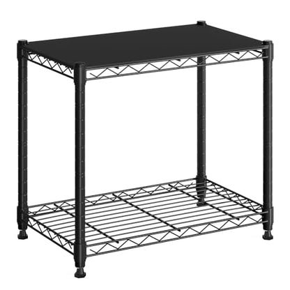 DUMOS 2-Tier Metal Storage Shelves, 23" W Wire Adjustable Standing Storage Rack Shelf, Heavy Duty Steel Shelving Unit Organizers for Kitchen Bathroom Pantry Garage, 23.3" Wx13.4 Dx22 H