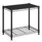 DUMOS 2-Tier Metal Storage Shelves, 23" W Wire Adjustable Standing Storage Rack Shelf, Heavy Duty Steel Shelving Unit Organizers for Kitchen Bathroom Pantry Garage, 23.3" Wx13.4 Dx22 H