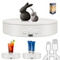 Rotating Display Stand with USB Power Cable, Mute Rotating Turntable 5.9" 11lb Load, Adjustable Speed and Direction, Used for Jewelry, Shoes and Turner Glitter Cups Shooting and Display (5.9"white) - color: 5.9" white