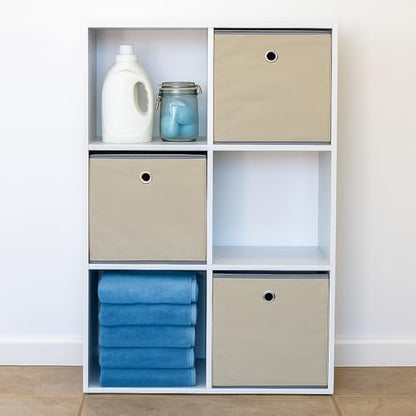 Proman Products 6 Cube Storage Organizer Bookcase, 36" H x 24" W x 12" D, White