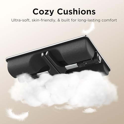 FoldWise 2-in-1 Lap & Bed Desk with Soft Cushions - Adjustable Height & Angle, Foldable Laptop Stand for Bed & Couch - Wrist Rest, iPad Holder, Stopper & Non-Slip Leather - Bed Table for Adults & Kids - color: Black