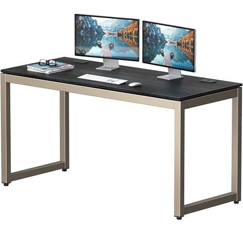 SHW 55-Inch Commercial-Grade Office Computer Desk, Espresso - color: Espresso, size: 55-Inch