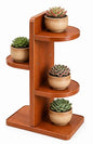 Bamboo Tabletop Plant Stand,3 Tier Indoor Succulent Plant Shelf for Windowsill & Desk, Corner Desktop Plant Holder,Sill Flower Countertop Display Organizer for Home Office Decor-16.3" Tall