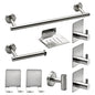 9 PCS Bathroom Hardware Set, Brushed Nickel Stainless Steel Bathroom Tower Rack Set Wall Mounted Includes 16" Towel Bar, Toilet Towel Paper Holder, 6 Robe Towel Hooks, 1 Soap Holder - color: 9pcs-brushed Nickel