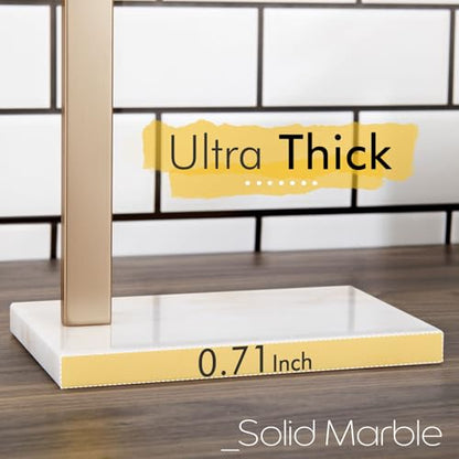 KOKOSIRI Hand Towel Rack Free Stand Towel Holder with Steady Marble Base for Bathroom Vanity Countertop, Champagne Bronze Stainless Steel 15.7'' Height THS0006-CPG - color: Champagne Bronze, size: 1-Bar