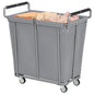 Gewudraw 360L Rolling Laundry Hamper with Wheels, 95 Gallons, Grey | Heavy Duty Extra Large Rolling Laundry Cart with Handle, Steel Frame, Waterproof Liner, Large Clothes Storage Basket - color: Grey, size: 1-Section-360L