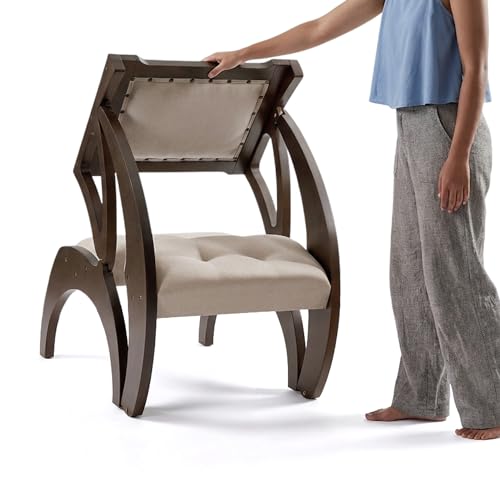 FLEXISPOT 3-in-1 Convertible Chair to Table with 2 Seats,Desk and Chair Set for 2, Upholstered Accent Chair with Solid Wood Frame, Easy Flip Design, Space Saving Furniture for Small Apartments - size: Convertible Chair for 2