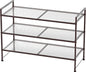 Simple Houseware 3-Tier Stackable Mesh Shoe Rack, Bronze - color: Bronze, style: Mesh Panel