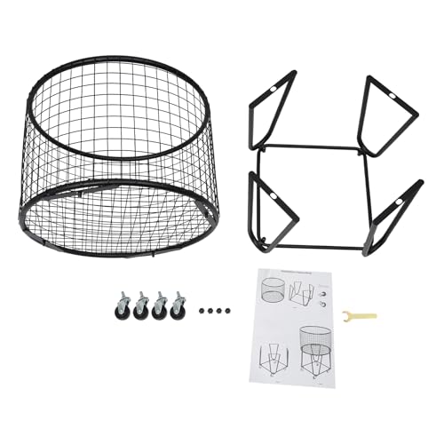 Wire Metal Deep Set Rolling Laundry Basket,Wire Laundry Basket With Wheels | Mesh Wire Laundry Basket Storage Cart for Bathroom Bedroom Dirty Clothes Storage (G) - size: G