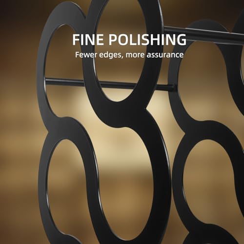 Wine Rack Countertop, Freestanding Creativity Modern Small Wine Holder, Tabletop Wine Stand for Kitchen Wine Bar Inside Cabinet, Pantry Decor-6 Bottle (Diameter < 3 inches)
