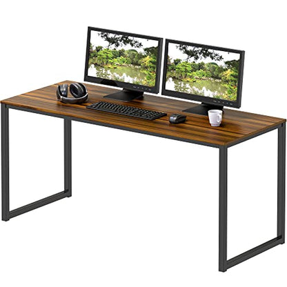 SHW Mission 48-Inch Home Office Computer Desk, Walnut - color: Walnut, size: 48-Inch