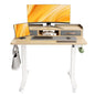 Claiks Standing Desk with Drawers, Adjustable Stand Up Electric Small Standing Desk Adjustable Height with Storage Shelf and Splice Board, 40 Inch, Natural - color: Nature, size: 39.4×23.6