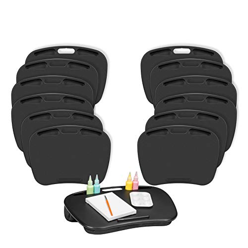 LAPGEAR MyDesk Lap Desk – Black, 12-Pack, Fits 15.6” Laptops - color: Black, size: Pack of 12