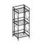 Nature's Rhythm 3-Tier Metal Storage Rack, Adjustable Garage Shelving Metal Shelving Unit (12.84 x 11.27 x 32.54inch, Black) - size: 3-Tier