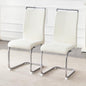 Baysitone Modern Dining Chairs Set of 2, Side Dining Room Chairs, High Back Kitchen Chairs with Suede Fabric Padded Seat for Dining Room,Kitchen, Living Room Cream White - color: Cream White, size: Set of 2