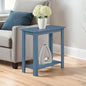 Convenience Concepts Designs2Go Baja Chairside End Table 23.75" - Transitional Narrow Side Accent with Storage Shelf for Modern Living or Family Room, Bedroom Nightstand, Dusty Blue - color: Dusty Blue