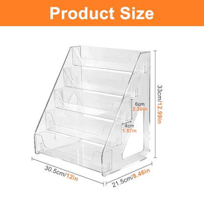 5 Tiered Cookie Display Stand for Bakers, Vendors, Market Booth, Craft Fair, Events Acrylic Pastry Display Case for Cupcakes, Muffins, Donuts Cookie Bakery Rack with Full Angle