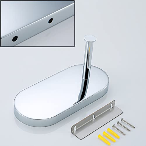 RANDOM Toilet Paper Holder with Phone Shelf, SUS 304 Stainless Steel Modern Bathroom Accessories Tissue Roll Dispenser Toilet Paper Holder Round,Polished Chrome.93088C - color: A-polished Chrome