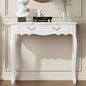 White Entryway Table with 1 Drawer Console Table for Entryway Entrance Table for Hallway, Living Room, Foyer, Easy Assembly (Legs Only), 13.77D x 34.64W x 30.7H in - color: White