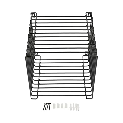 Vintage Industrial Side Table, 11.8In Square End Table for Living Room, Bedside, Sofa & Coffee Table, Sturdy Iron Frame with 264Lbs Load Capacity, Retro Metal Nightstand, No Assembly Required(Black)